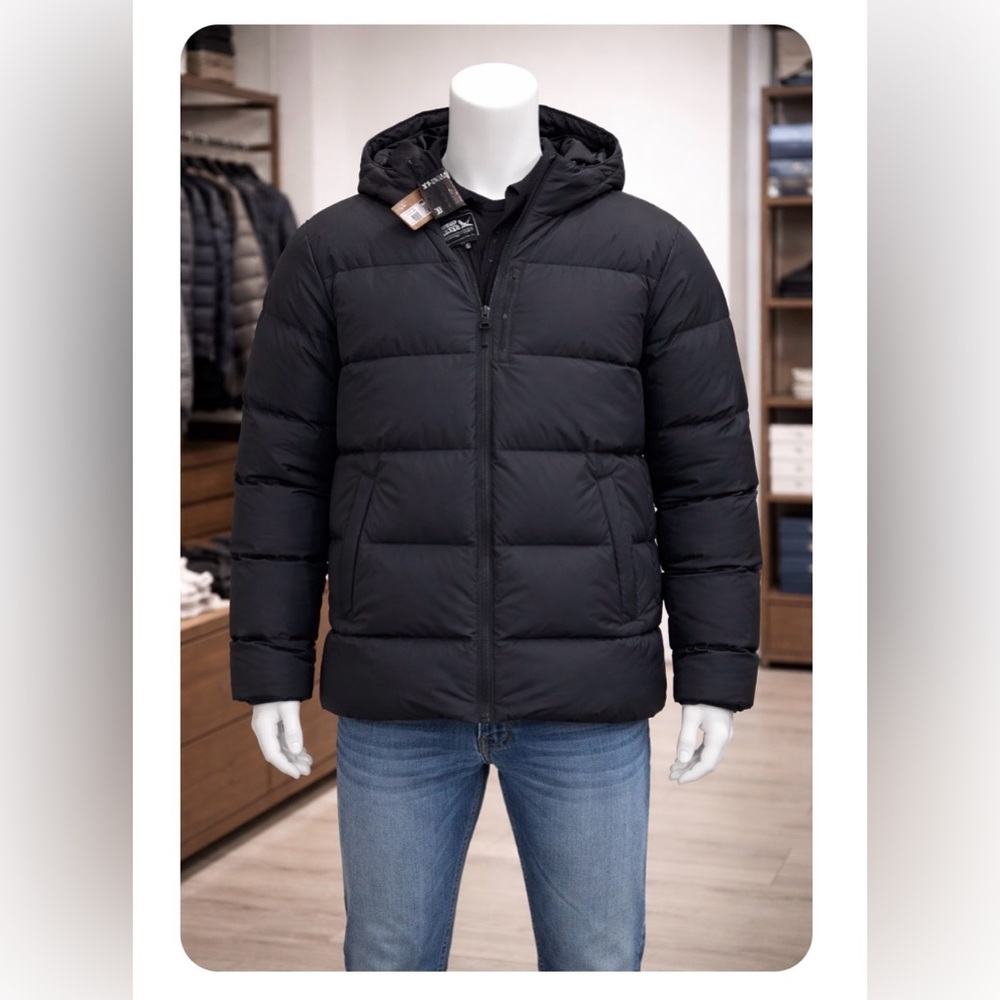 Eddie Bauer Black Hooded Down winter Coat